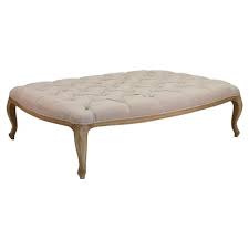 August 12, 2014 by ashley 30 comments. French Country Natural Linen Rectangle Tufted Ottoman Kathy Kuo Home