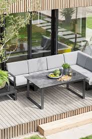 Kettler Ocean Modular Diningecke 8 Teilig Aluminium Olefin Anthrazit Hellgrau Meliert Lounge Mobel Gartenstuhle Gartenmobel