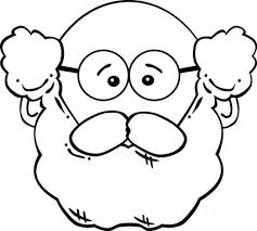 Black And White Glasses Clipart Grandfather Face Clipart With Glasses Black And White Google Search Disegni Da Colorare Disegni Uomo Con Barba