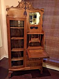Antique Combination Oak Bookcase Secretary Desk Circa 1900 S Antique Secretary Desks Classic Home Furniture Antique Furniture Restoration