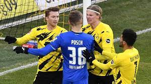 Hoffenheim fought back to level just over 10 minutes later though, before england 's jude bellingham restored dortmund 's lead midway through the second half. Ecacoma25vwkom