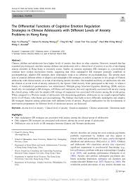 Past and present positions of joseph herman. The Differential Functions Of Cognitive Emotion Regulation Strategies In Chinese Adolescents With Different Levels Of Anxiety Problems In Hong Kong Request Pdf
