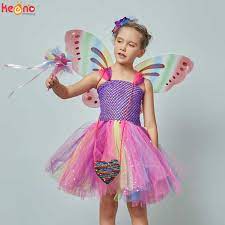 Las Chicas Hada Y Mariposa Tutu Elegante Vestido Alas Traje De Los Ninos De La Princesa Fiesta De Cumpleanos Halloween Cosplay Ninos Primavera Vestido De Tul Vestidos Aliexpress