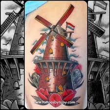 Electric Tattoos Dutch Tattoo Windmill Tattoo Tulip Tattoo