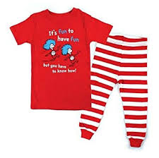 Bumkins Unisex Baby Dr Seuss Pajamas Set Thing 1 Thing 2