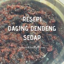 Sebabnya resepi ini asalnya resepi turun temurun keluarga ketua chef umi shida alias yang dikongsikan semula oleh puan ilya sazuani radzuan ahamad ketika beliau mengikuti kelas masakan bersama ketua chef umi. Resepi Daging Dendeng Sedap Kedai Vitamin Butterworth