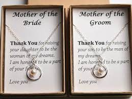 Set Of 2 Mother Of The Bride And Groom Gift Cards Necklace Sterling Silver Infinity Pearl Bride And Groom Gifts Mother Gifts Wedding Mother Of The Groom Gifts