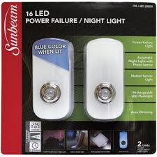 Sunbeam Led Power Failure Night Light White Walmart Com Walmart Com