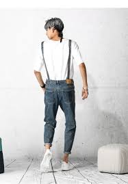 Many brands are available today, and they bear various price tags. 2021 Spring New Denim Strap Pants Men S Siamese Sling Pants Tide Brand Handsome Loose Tooling Feet Pants Hairstylist Bib Pants Jeans Aliexpress