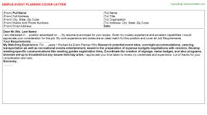 Sometimes, that becomes even more imp. Event Planner Cover Letter