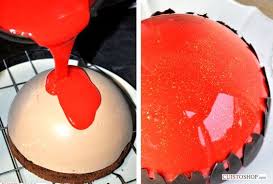 Glacage Miroir Rouge Au Chocolat Blanc Glacage Miroir Rouge Recette Glacage Gateaux Et Desserts