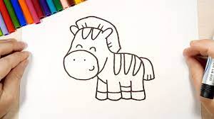 An animal template is a term used to refer to those outline structures which help students to create animal drawings. How To Draw A Cartoon Cute Zebra Drawing Animal Youtube