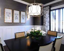 Dining Room Grasscloth Wallpaper Design Pictures Remodel Decor And Ideas Dining Room Wainscoting Dining Room Contemporary Dining Room Design