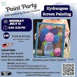 Hydrangeas Screen Painting Party