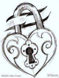 Drawing Ideas Pencil Easy Heart 16 Ideas Lock Drawing Easy Drawings Art Drawings Simple
