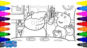 Pancakes are yummy any time of day! Peppa Pig Pancake Day Coloring Pages For Kids Youtube