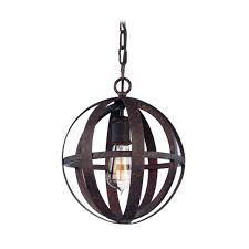 Small Orb Pendant Light In Weathered Iron Finish F2511wi Destination Lighting