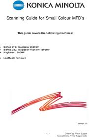 Konica minolta magicolor 1600w printer driver : Scanning Guide For Small Colour Mfd S Pdf Free Download