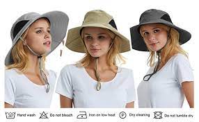 Amazon Com Einskey Sun Hat For Men Women Summer Outdoor Sun Protection Wide Brim Bucket Hat Waterproof Breathable Packabl Mens Sun Hats Hat For Man Sun Hats