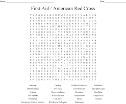 Maybe you would like to learn more about one of these? First Aid American Red Cross Word Search Wordmint
