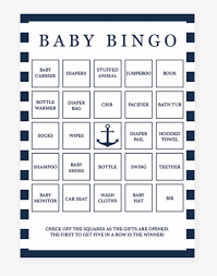 We also have two lists of the words included on the cards for you to call out. Nautical Printable Baby Bingo Cards By Littlesizzle Baby Shower Bingo Nautical Free Transparent Png Download Pngkey