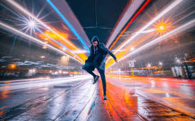 Download hd wallpapers tagged with manchester from page 1 of hdwallpapers.in in hd, 4k resolutions. Download Wallpaper 3840x2400 Man Jump Night City Long Exposure 4k Ultra Hd 16 10 Hd Background Free Wallpaper Night City Wallpaper Hd Backgrounds