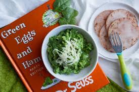 Scramble the eggs and pesto in a medium bowl until well mixed. Green Eggs And Ham 2 Ways Family Food On The Table
