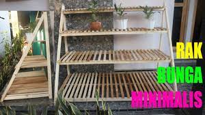 Gambar lantai jendela kaca lampu mebel meja kopi desain. Rak Bunga Minimalis Susun 4 Dari Kayu How To Make A Wood Plant Flowers Stand Youtube