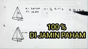 Check spelling or type a new query. Rumus Volume Kerucut Youtube