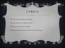 if i die young powerpoint presentation