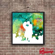 Items Similar To Romantic Gift For Woman Romantic Wall Decor Love Wall Art Painted By You Love Painting Gift For Girlfriend And Boyfriend Diy Home Decor On Custom Pop Art Pop