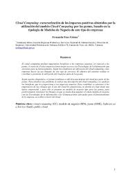 Un romance de dulce remolino. Cloud Computing Y Modelo De Negocio Para Pymes Tfm De Fernando Fons
