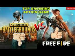 Pubg Vs Free Fire Top Grossing Action Game On Play Store Top Action Android Game Youtube