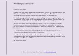 Bewerbung Servicekraft Muster Fur Ihr Anschreiben