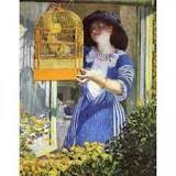The Open Window (The Bird Cage) by Frederick Carl Frieseke ...
