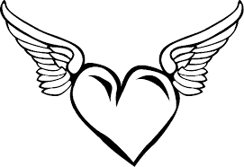 Related post coloring pages of hearts with wings. Heart With Wings Coloring Page Coloring Home