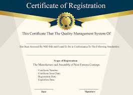 Free Sample Certificate Of Registration Certificate Template For Running Cer In 2020 Certificate Templates Certificate Of Achievement Template Business Plan Template