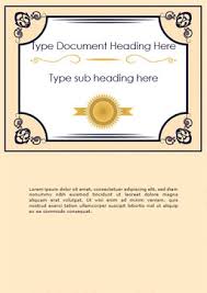 Get playful with fun certificate ideas like night owl awards, papa bear awards, and other out of this world certificate templates. Gold Certificate Frame Word Template 14326 Poweredtemplate Com