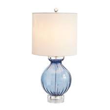 Lara Smoke Blue Glass Table Lamp Blue Glass Lamp Table Lamp Lamp