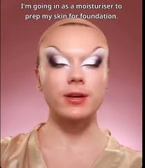 Now we have Elizabeth Arden advertising their Face cream with a video of a  man in drag, putting