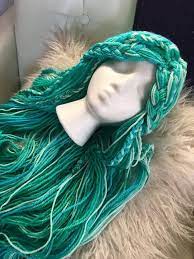Mermaid Wig Uma Inspired Crochet Yarn Wig Siren Wig Disney Descendants Character Hat Yarn Wig Yarn Wigs Mermaid Hat