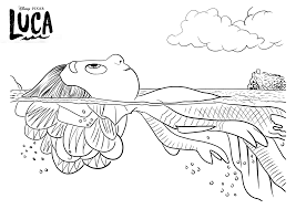 Download this running horse printable to entertain your child. Sea Monster Luca Coloring Page In 2021 Kleurplaten Zeemonsters Disney Pixar