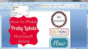 In the envelopes and labels window that opens, you'll find yourself already on the labels tab. How To Make Pretty Labels In Microsoft Word