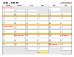 Calendrier Excel Coupe Du Monde De Football 2023 2023 Calendar - Free Printable Excel Templates - Calendarpedia