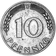 10 pfennig serie f 1949 bank deutscher länder. Germany Federal Republic 10 Pfennig Km 103 Prices Values Ngc