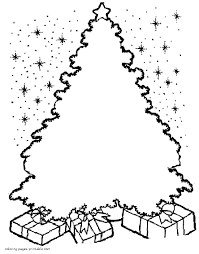 Christmas Tree Draw Ornaments Himself And Colour Christmas Tree Coloring Page Tree Coloring Page Christmas Tree Drawing