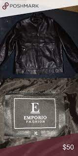 Emporio Leather Jacket Leather Jacket Jackets Leather Jacket Black