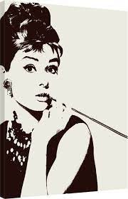 Lucia ex von canon druckt die farbtöne realistisch und präzise auf die leinwand. Leinwand Poster Bilder Audrey Hepburn Cigarello Wanddekorationen Europosters