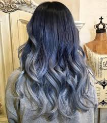 Grey ombre looks stunning no matter what your age is! 40 Fairy Like Blue Ombre Hairstyles