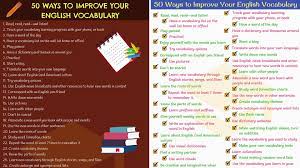 Improving vocabulary is like a journey not a goal. How To Improve Vocabulary 50 Simple Tips 7esl